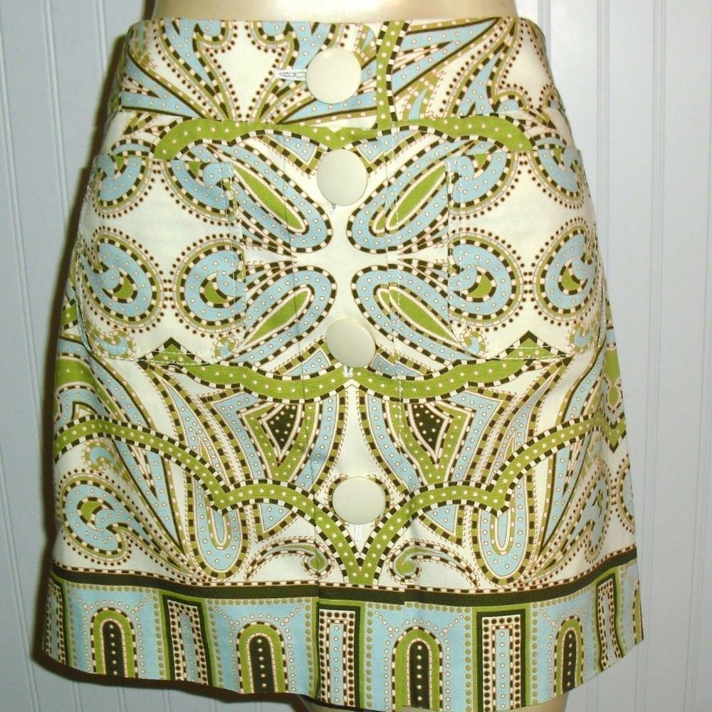 J. Crew 100% cotton front buttons skirt sz. 2 NWOT